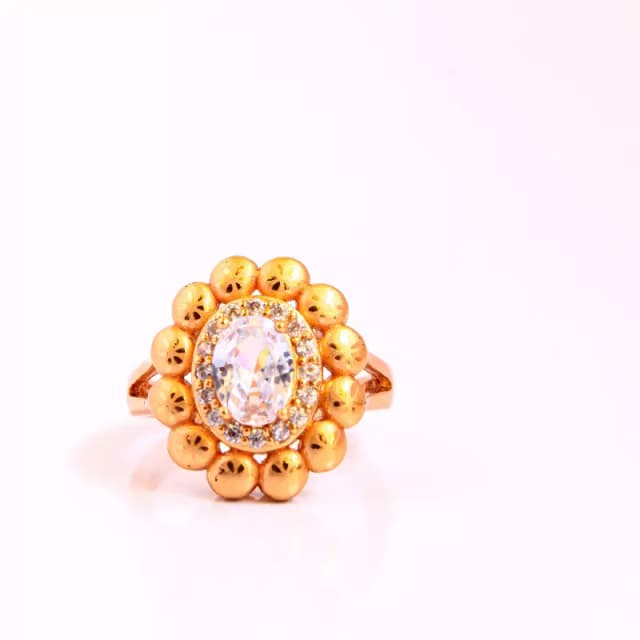 White Pearl Gold color Ring